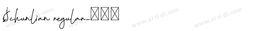 sjchunlian regular字体转换